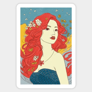 Mermaid under the sea Sticker